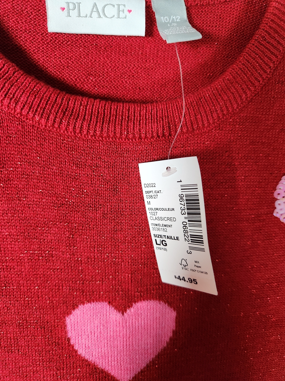 The Children's Place Red Knit Heart Dress - Picture 3 of 5